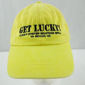 Get Lucky Embroidered Yellow Baseball Hat Cap Adjustable New
